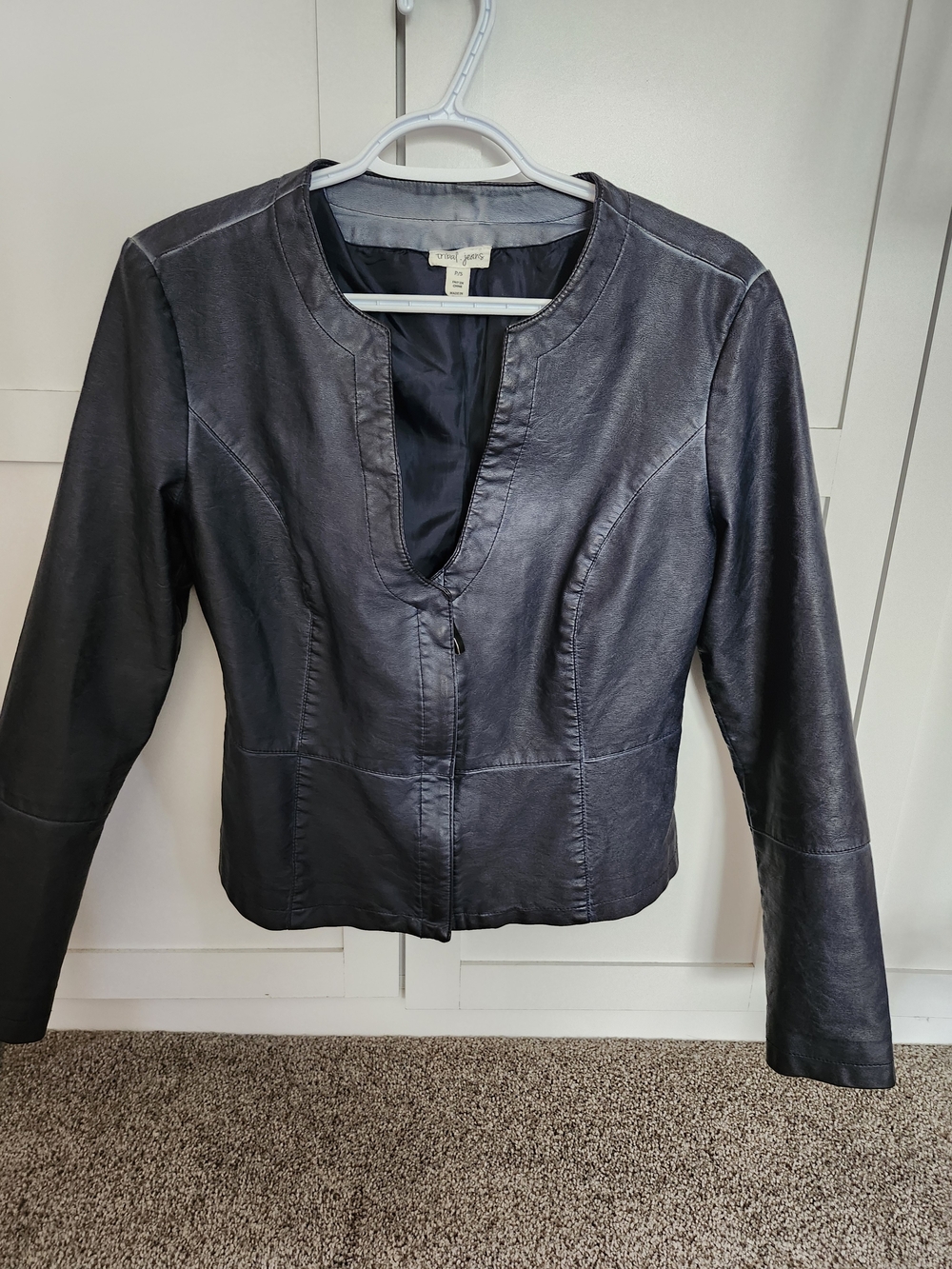 Tribal Black Viscose Round-Neck Jacket